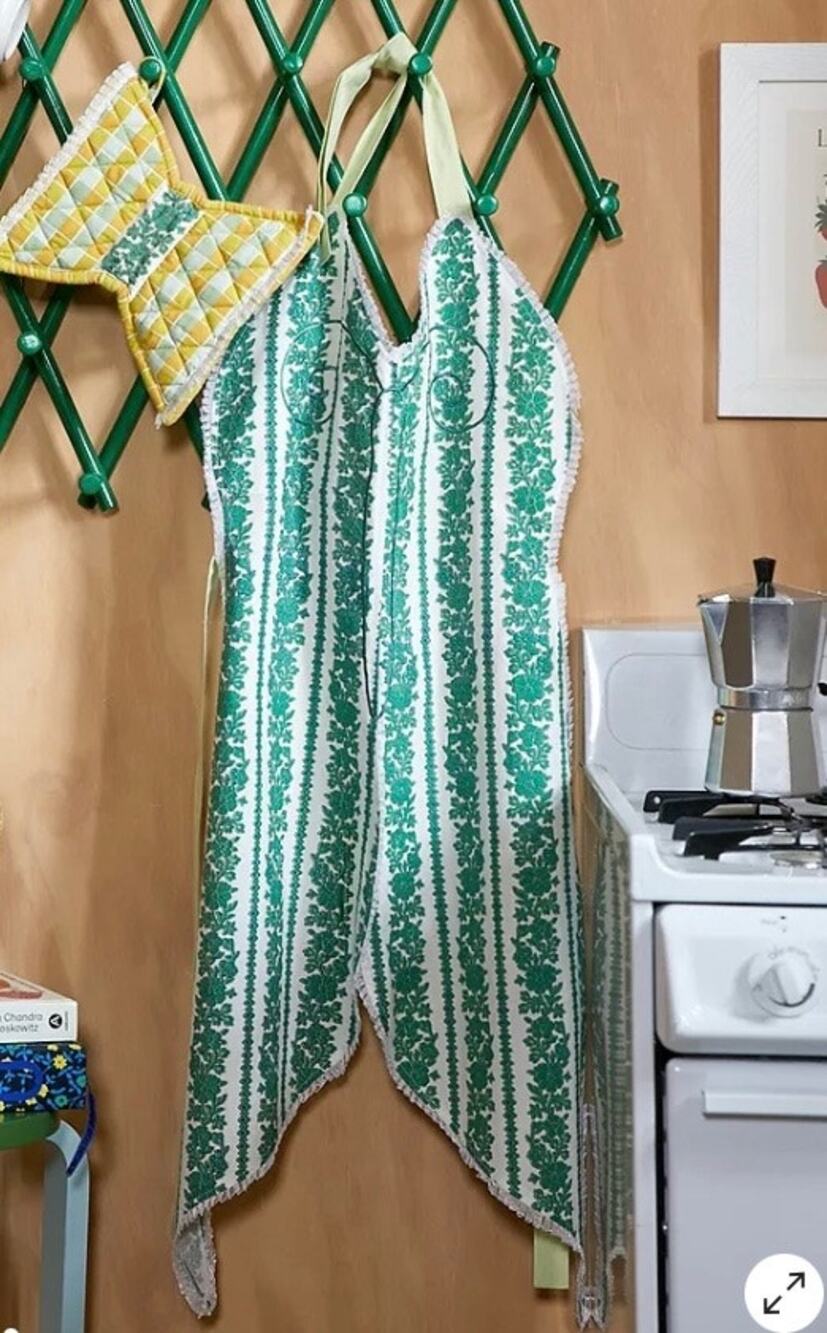 Urban Outfitters Papillon Apron Butterfly Shaped Floral Kitchen Apron